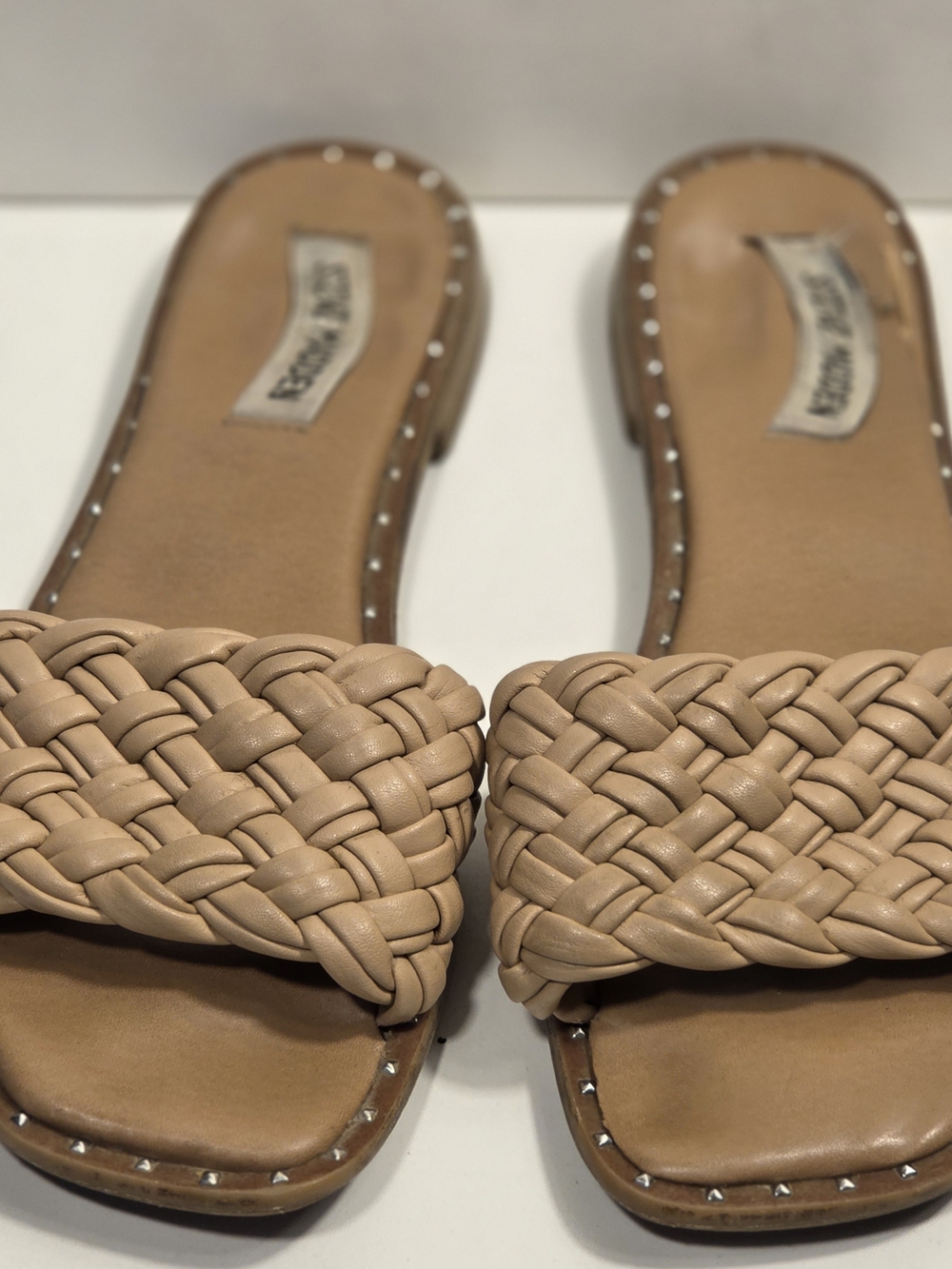 Steve Madden Braided Slide Sandals in Tan